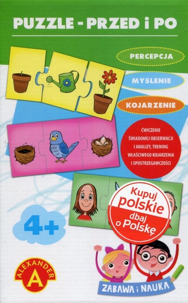 Puzzle edukacyjne Przed i po