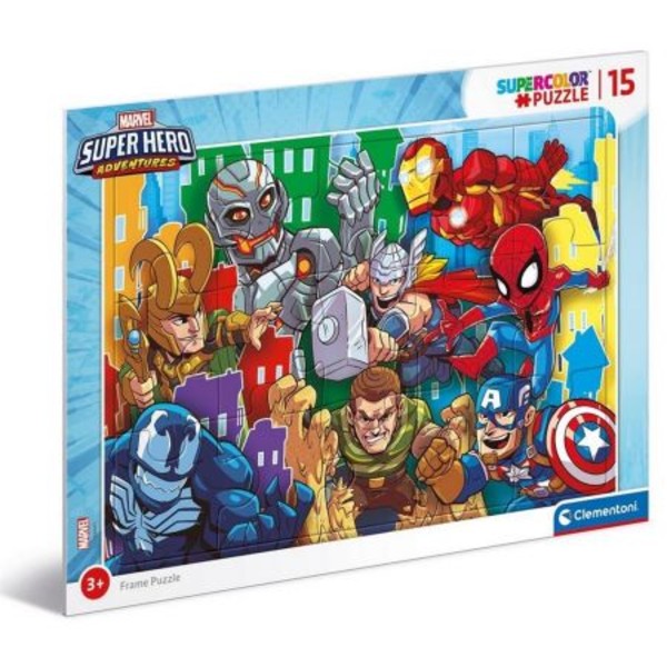 Puzzle ramkowe SuperColor Marvel Superhero 15 elementów