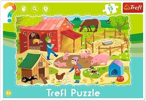 Puzzle ramkowe Farma 15 elementów