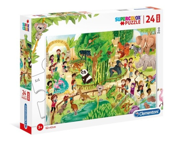 Puzzle Supercolor Maxi Zoo - 24 elementy