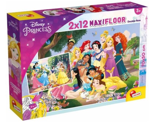 Puzzle Supermaxi Księżniczki Disney 2x12 elementów