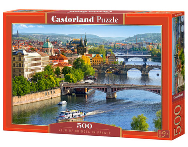 Puzzle Widok na mosty w Pradze 500 elementów