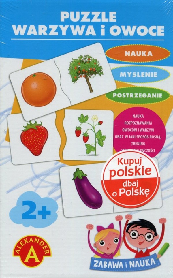 Puzzle edukacyjne Warzywa i owoce