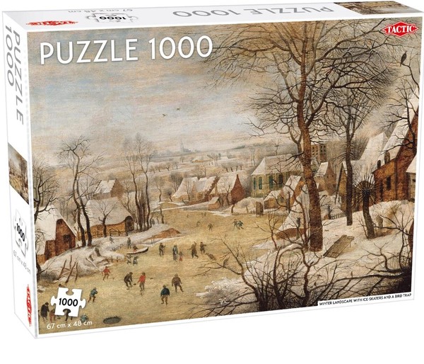 Puzzle Winter Landscape Skaters 1000 elementów