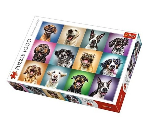 Puzzle Zabawne psie portrety 1000 elementów