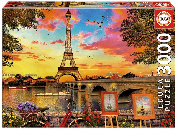 Puzzle Zachód słońca w Paryżu 3000 elementów