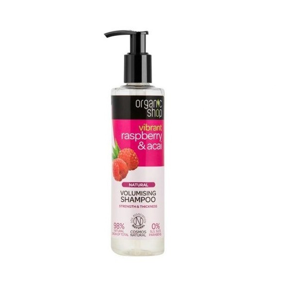 Raspberry & Acai Naturalny szampon zwiększający objętość włosów