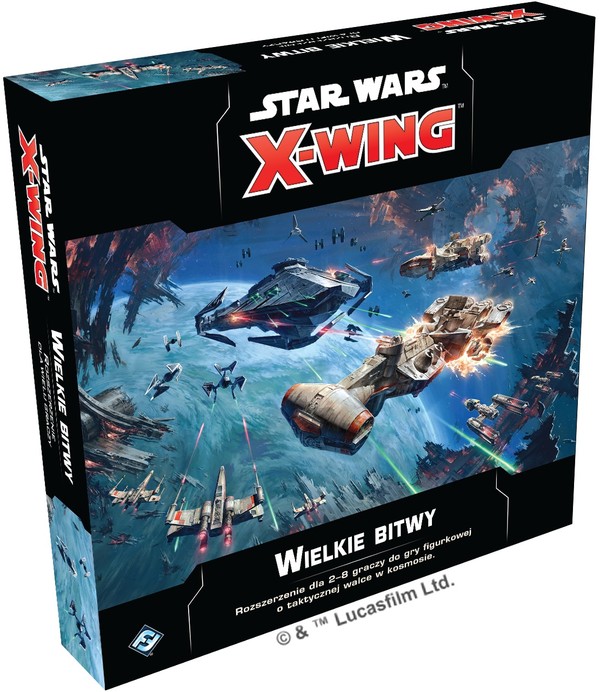 Gra Star Wars X-Wing - Wielkie bitwy (druga edycja) Scenariusze pojedynków nawet do 8 graczy!