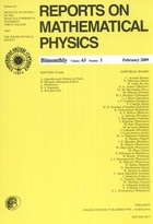 Reports on Mathematical Physics 63/1 2009