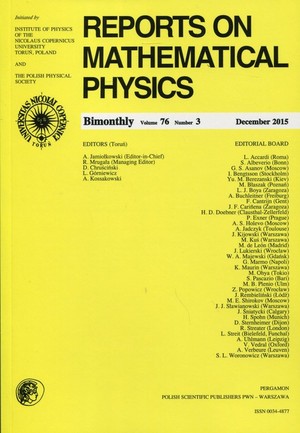 Reports on Mathematical Physics 76/3 2015 Pergamon