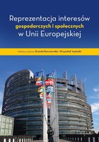 Okładka:Reprezentacja interesów gospodarczych i społecznych w Unii Europejskiej 