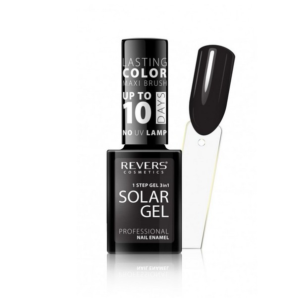 Solar Gel 24 Deep Black Lakier do paznokci z efektem lakieru hybrydowego