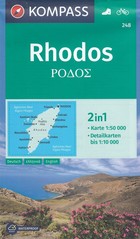 Rhodos Wanderkarte / Rodos Mapa turystyczna Skala: 1:50 000