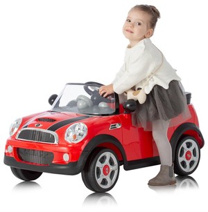 Mini Cooper S, 6V czerwony - samochód elektryczny