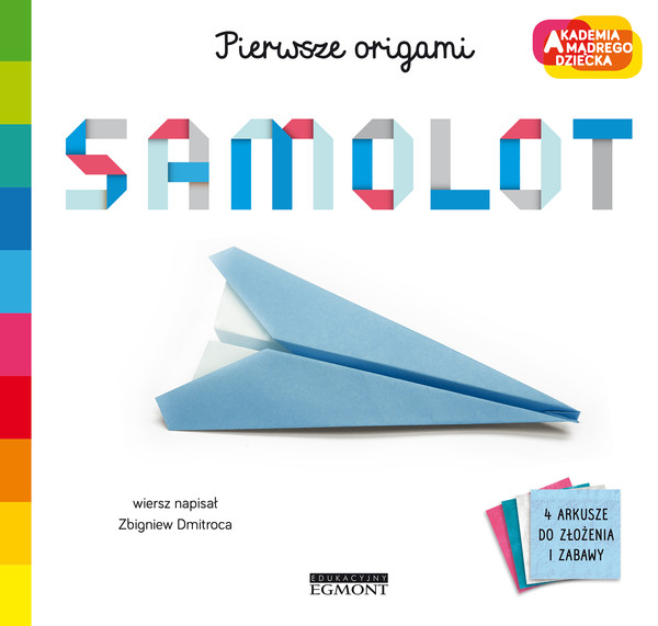 Samolot. pierwsze origami. akademia mądrego dziecka