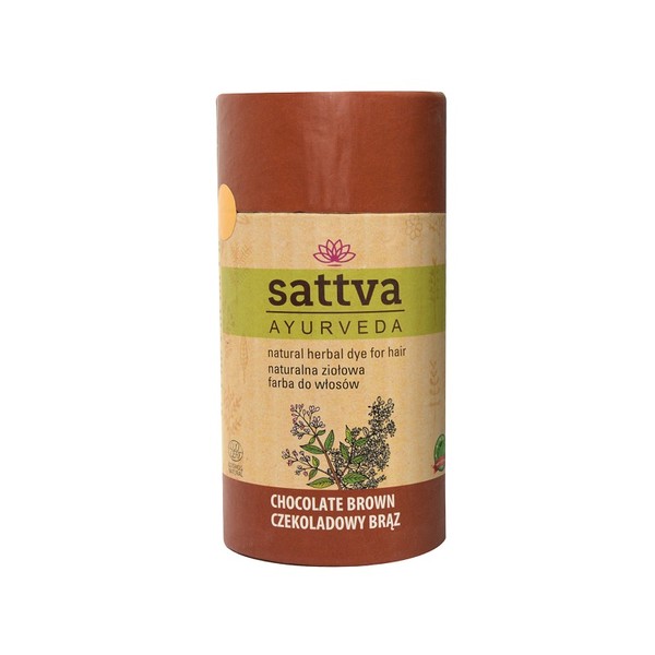 SATTVA_Natural Herbal Dye for Hair naturalna ziołowa farba do włosów Chocolate Brown Natural Herbal Dye for Hair