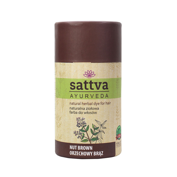 SATTVA_Natural Herbal Dye for Hair naturalna ziołowa farba do włosów Nut Brown Natural Herbal Dye for Hair