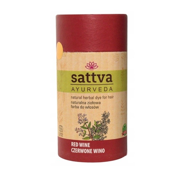 SATTVA_Natural Herbal Dye for Hair naturalna ziołowa farba do włosów Red Wine Natural Herbal Dye for Hair