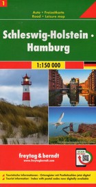 Schleswig-Holstein, Hamburg Mapa samochodowa Skala: 1:150 000