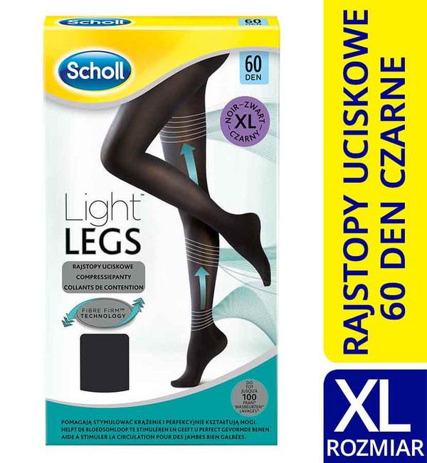 Light Legs 60DEN Black XL Rajstopy uciskowe