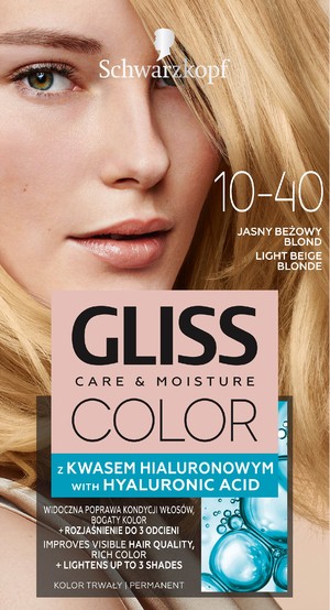 Gliss Color Care & Moisture 10-40 jasny beżowy blond Farba do włosów