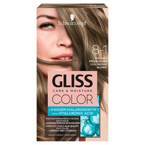 Gliss Color 8-1 Chłodny Średni Blond Krem koloryzujący