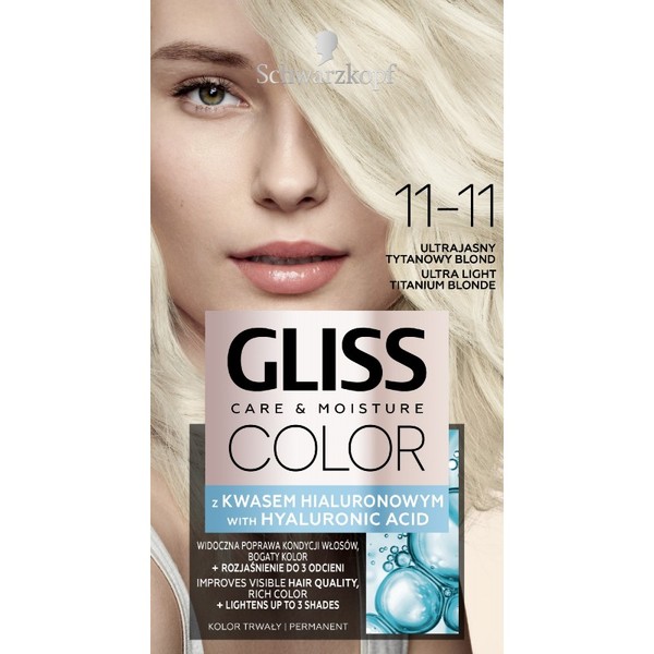 Gliss Color 11-11 Ultrajasny Tytanowy Blond Krem koloryzujący