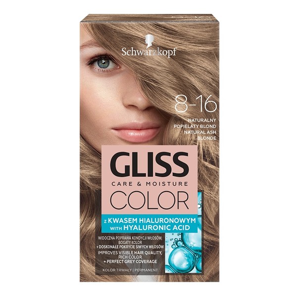 Gliss Color 8-16 Naturalny Popielaty Blond Krem koloryzujący do włosów