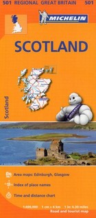Scotland Road Map / Szkocja Mapa samochodowa Skala: 1:400 000