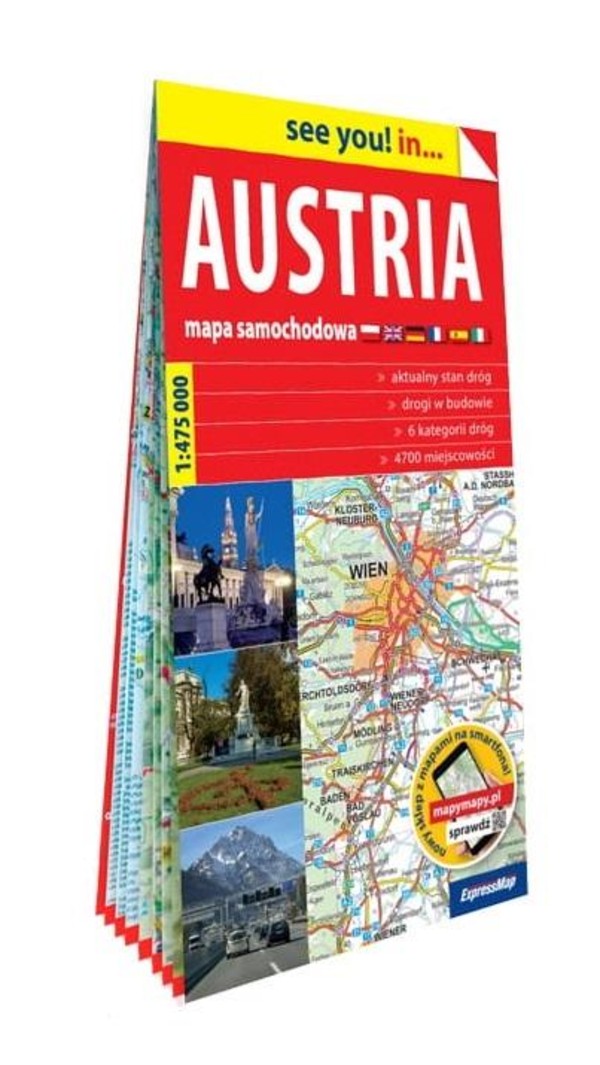 See you! in Austria Mapa samochodowa 1:475 000