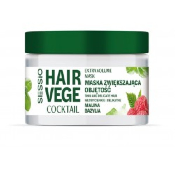 Hair Vege Malina i Bazylia Coctail Maska zwiększająca objętość do włosów cienkich i delikatnych