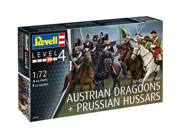 Seven Years War Austrian Dragons + Prussian Hussars Skala 1:72