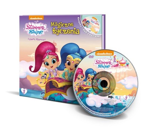 Shimmer i Shine Magiczne życzenia Książka + DVD z bajkami