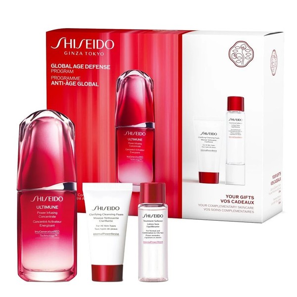Ultimune Value zestaw Power Infusing Concentrate + Clarifying Cleansing Foam + Treatment Softener