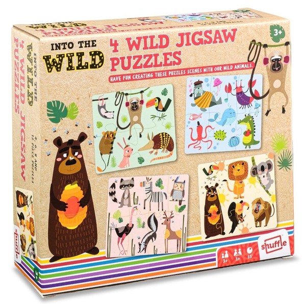Puzzle Shuffle - Into the Wilds 4, 6, 8 i 12 elementów