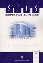 Silesian Journal of Legal Studies. Contents Vol. 1 - pdf