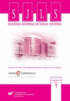 Silesian Journal of Legal Studies. Vol. 7 - pdf