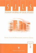 Silesian Journal of Legal Studies. Contents Vol. 4 - pdf