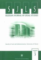 Silesian Journal of Legal Studies. Contents Vol. 3 - 02 L`humanisme en criminologie et dans la lutte contre la criminalité