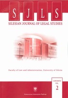 Silesian Journal of Legal Studies. Contents Vol. 2 - pdf