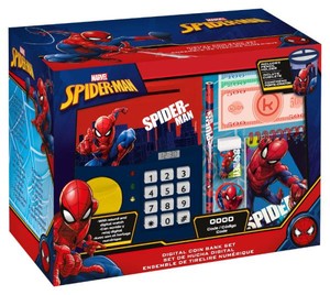 Skarbonka elektroniczna z akcesoriami Spiderman