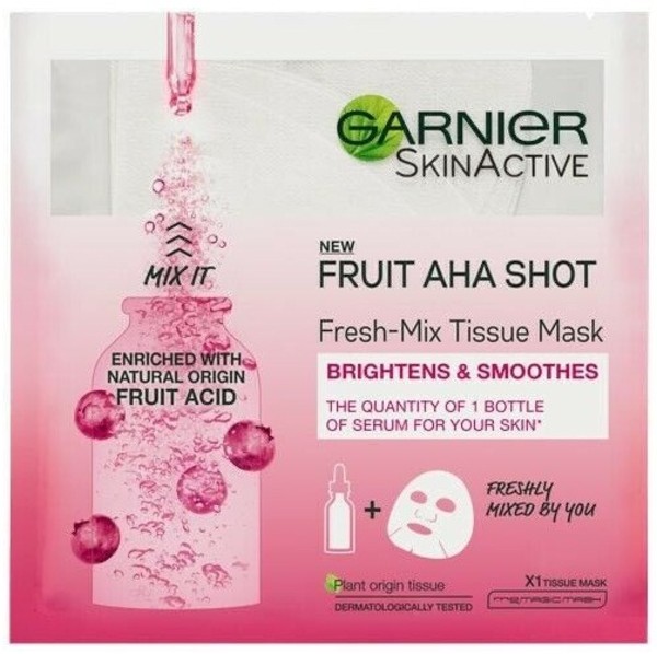 Skin Active Fruit Aha Shot Fresh-Mix Intensywnie nawilżająca maska na tkaninie