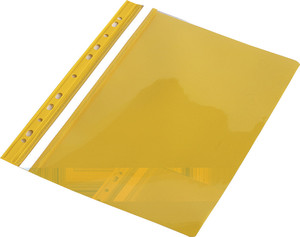 Skoroszyt PVC z europerforacją żółty A4