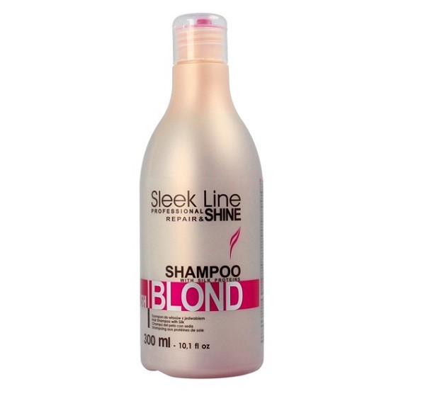 Sleek Line Blush Blond Szampon nadający różowy odcień do włosów blond z jedwabiem