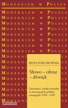 Okładka:Słowo-obraz-dźwięk. Literatura i sztuki wizualne w koncepcjach polskiej awangardy 1918-1939 