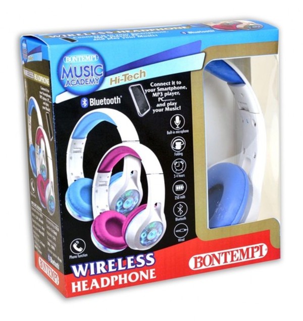 Bontempi Słuchawki bezprzewodowe bluetooth z efektami świetlnymi