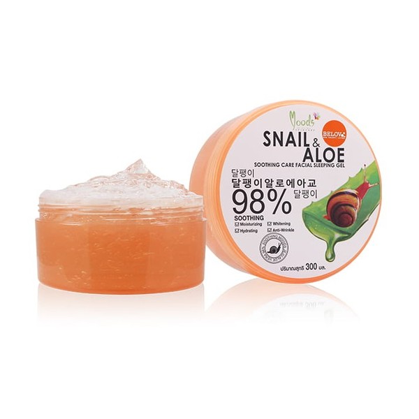 Snail & Aloe 98% Nawilżający żel do twarzy i ciała na noc