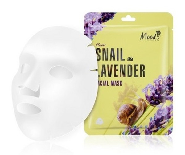Snail Lavender Maska w płachcie ze śluzem ślimaka i wyciągiem z lawendy dla cery dojrzałej