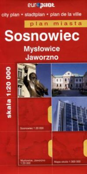 Sosnowiec Mysłowice Jaworzno Plan miasta Skala 1:20 000