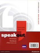 Speakout Elementary Workbook eText Access Card